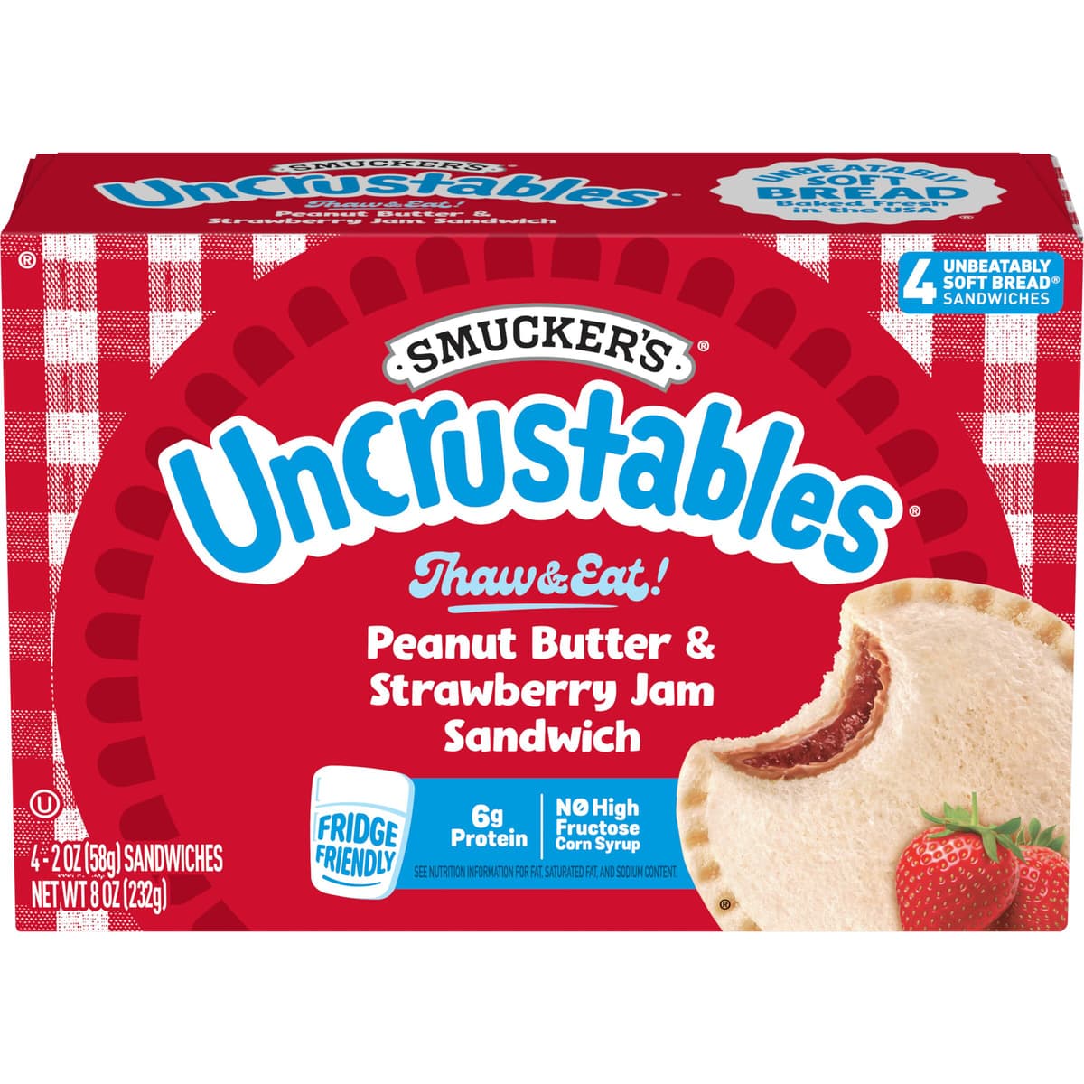 Peanut Butter & Strawberry Jam Sandwich
