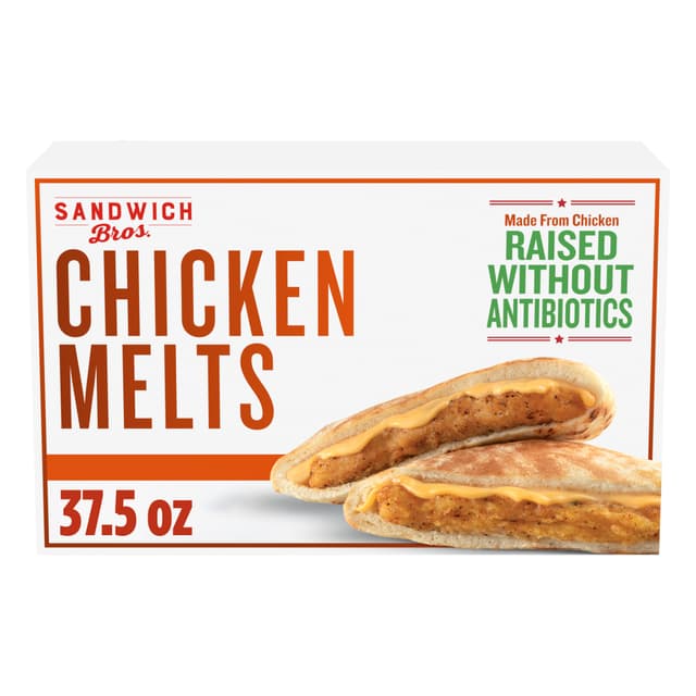 Chicken Melts Flatbread Pocket Sandwiches