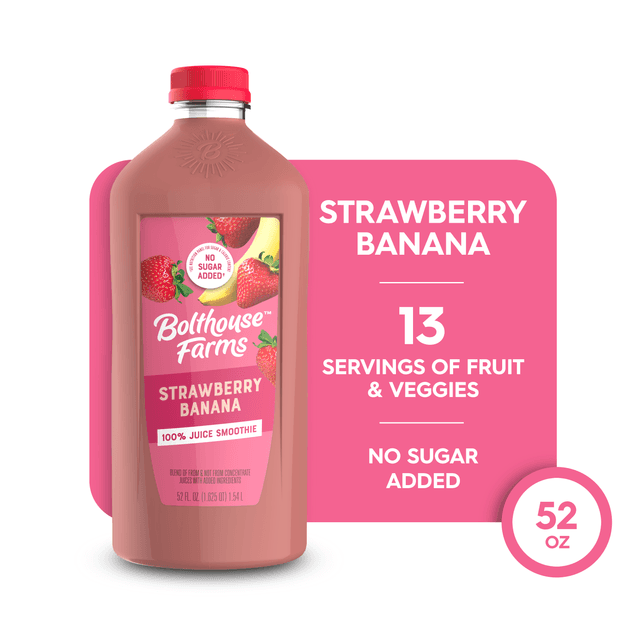 100% FRUIT JUICE SMOOTHIE, STRAWBERRY BANANA