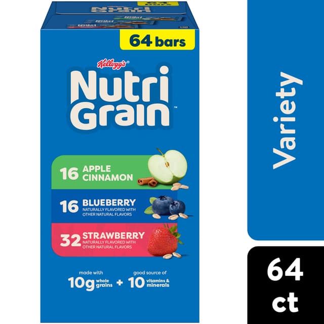 Nutri Grain Soft Baked Strawberry Blueberry Apple Cinnamon Breakfast Bars