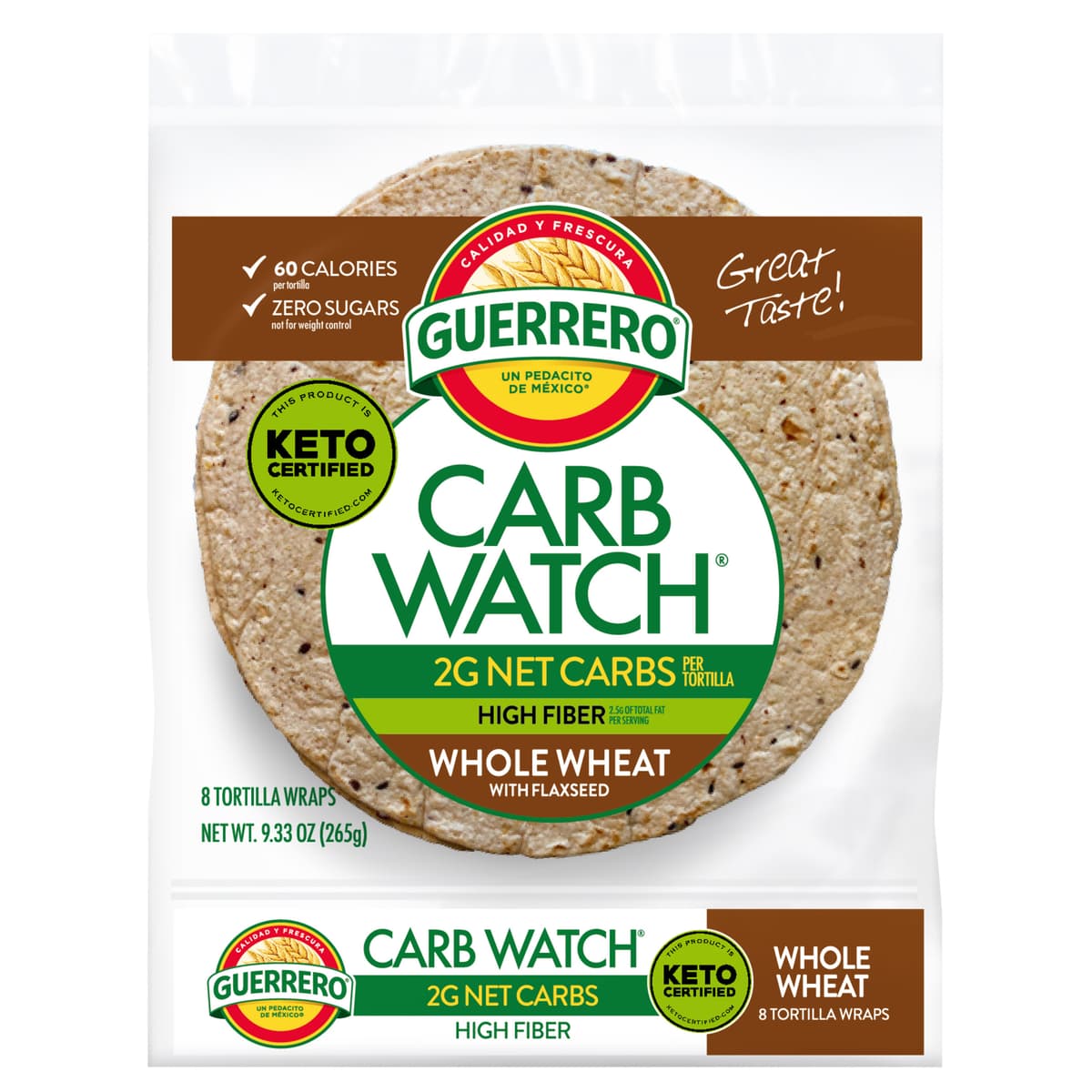 Guerrero Nutri-Ricas Carb Watch Whole Wheat Tortillas
