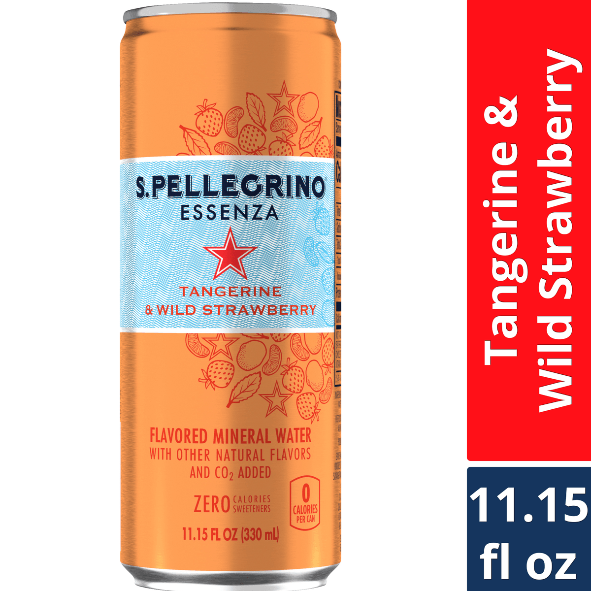 Tangerine & Wild Strawberry Flavored Mineral Water With Natural CO2 Added
