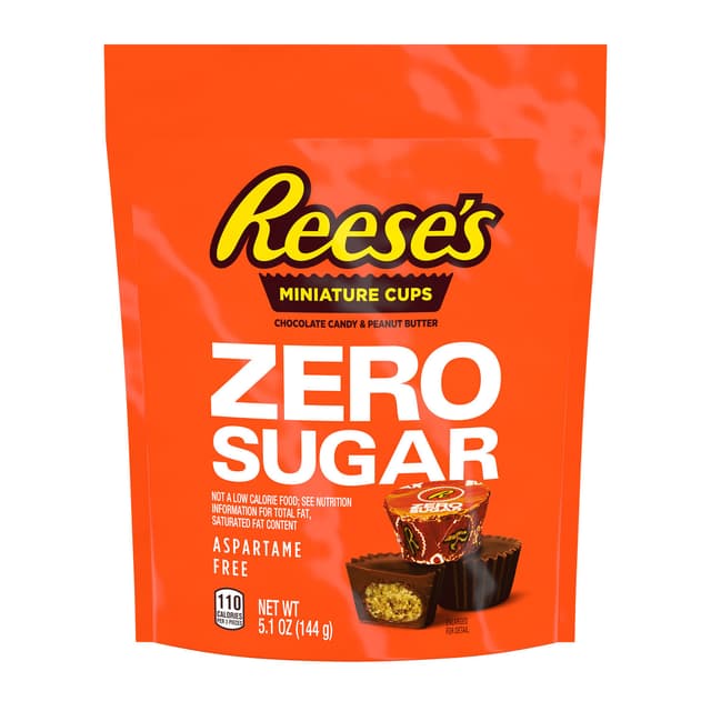 Reese's Zero Sugar Chocolate Candy & Peanut Butter Miniature Cups