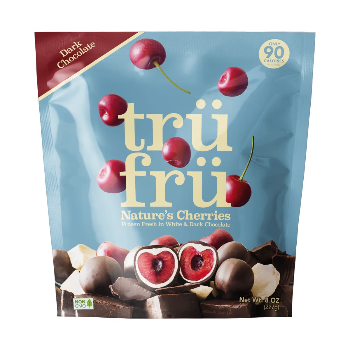 Dark Chocolate Nature's Cherries Frozen Fresh in White & Dark Chocolate