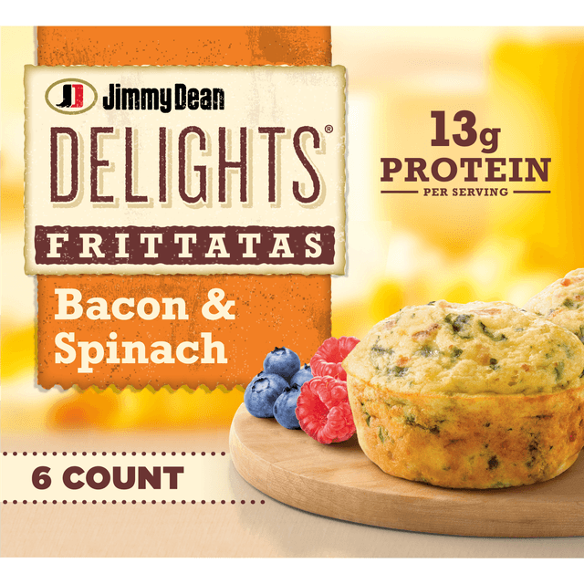 Bacon & Spinach Egg with Mozzarella Cheese, Parmesan Cheese Frittatas