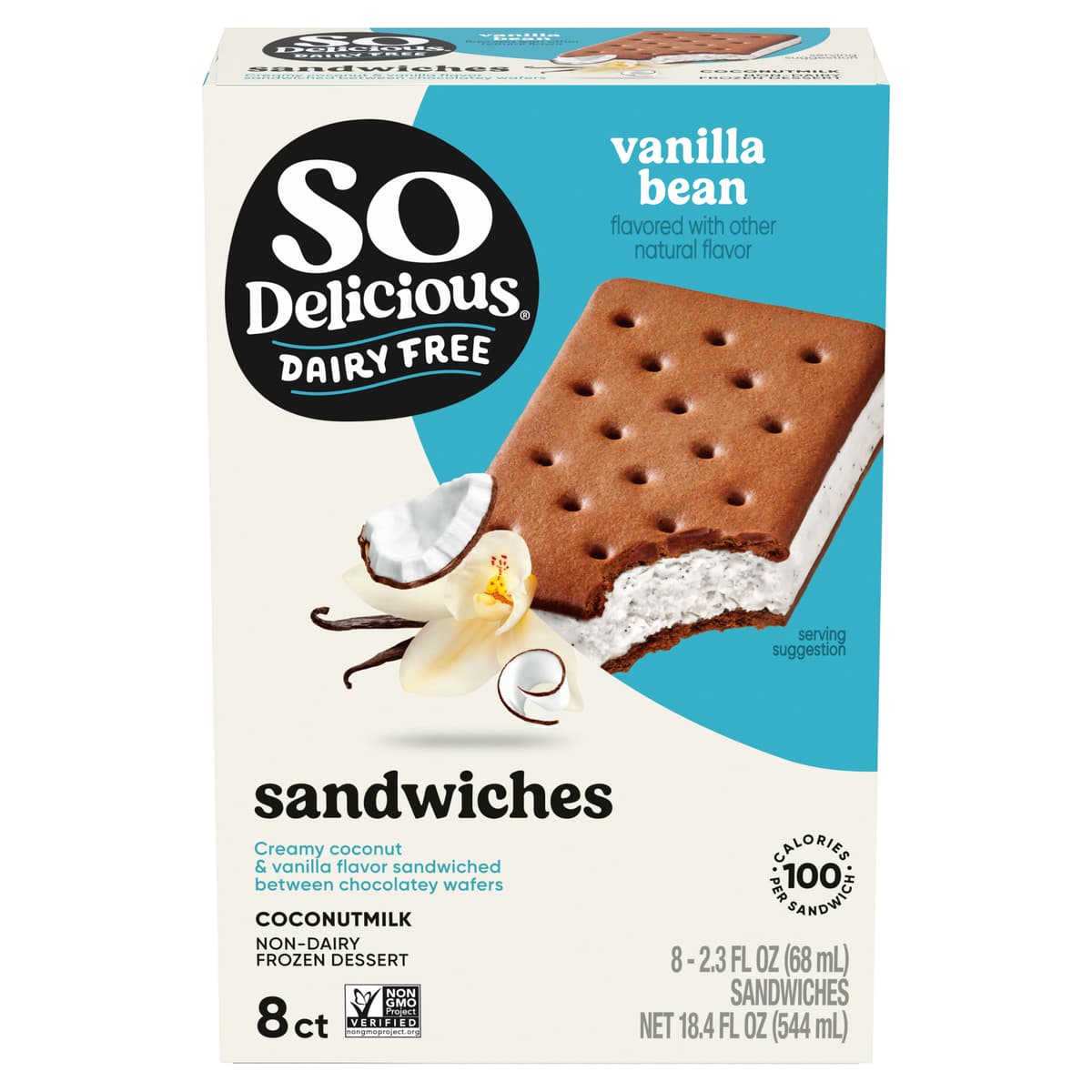 Vanilla Bean Coconutmilk Non-Dairy Frozen Dessert Sandwiches