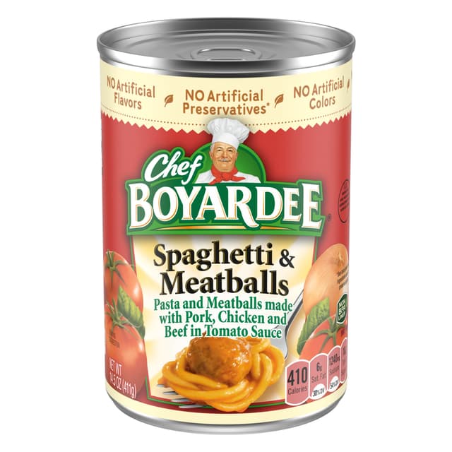 Spaghetti & Meatballs Pasta And Meatballs Made With Pork, Chicken And Beef In Tomato Sauce