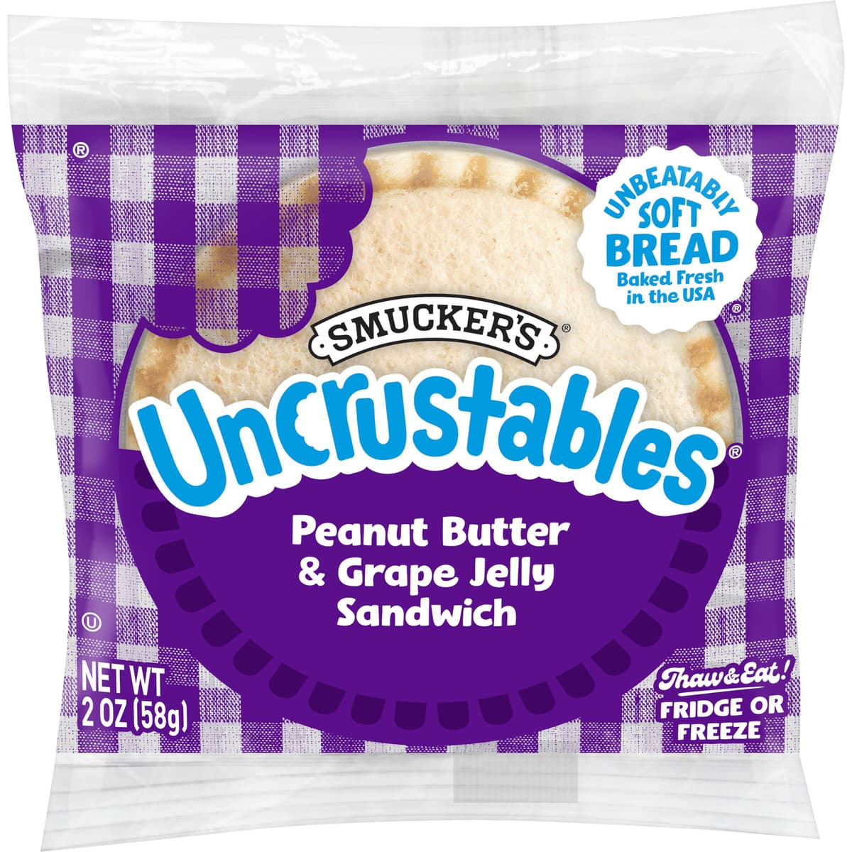 Peanut Butter & Grape Jelly Sandwich Soft Bread
