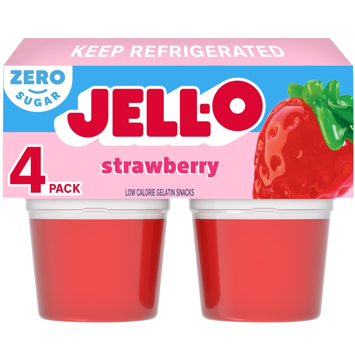 Strawberry Low Calorie Gelatin Snacks