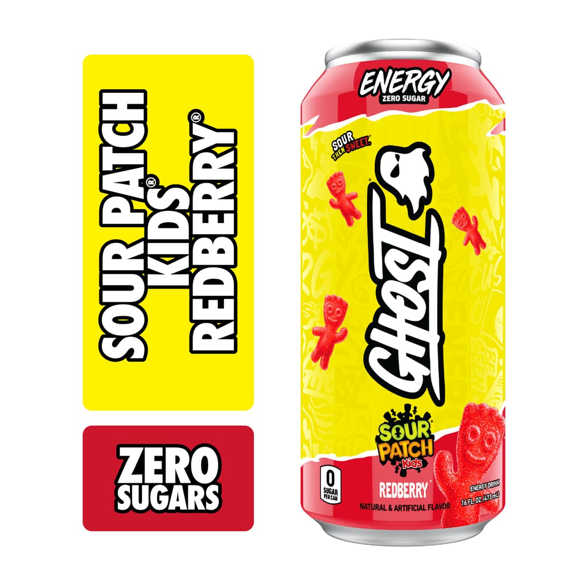 Ghost Zero Sugar Sour Patch Kids Redberry Energy Drink