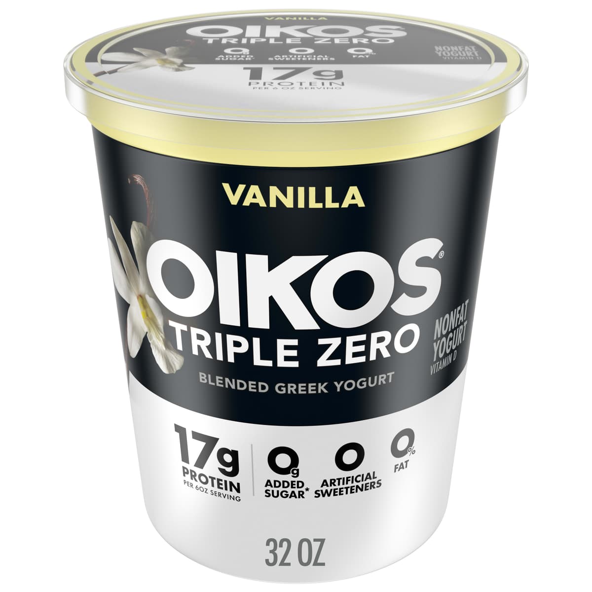Oikos Vanilla Triple Zero Blended Greek Nonfat Yogurt