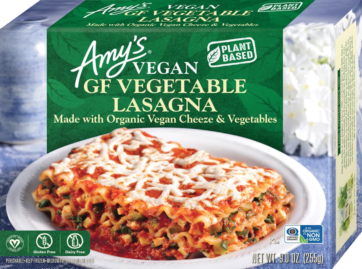 GF Vegetable Vegan Lasagna Made With Organic Vegan Cheeze & Vegetables