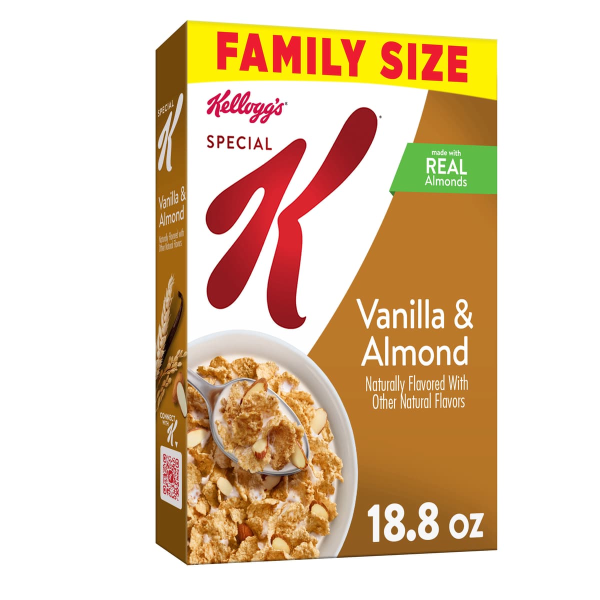 Vanilla & Almond Flavored Crunchy Wheat & Rice Flakes with Almonds