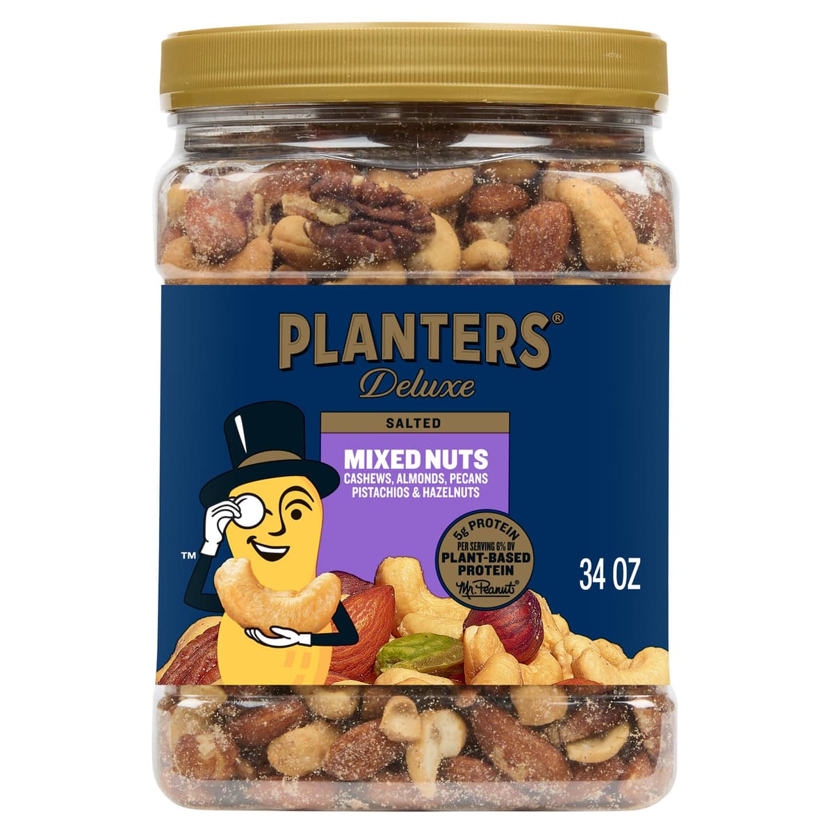 Mixed Nuts with Sea Salt Cashews, Almonds, Pecans, Pistachios, Hazelnuts