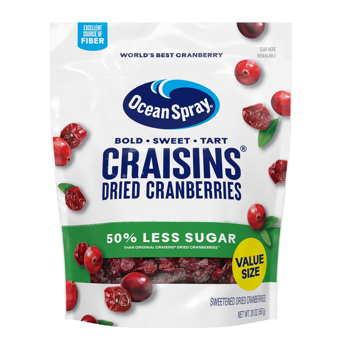 Ocean Spray, Craisins, Reduced Sugar Dried Cranberries
