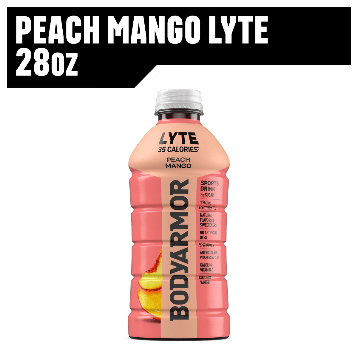 Body Armor Lyte No Sugar Added Peach Mango Sports Drink