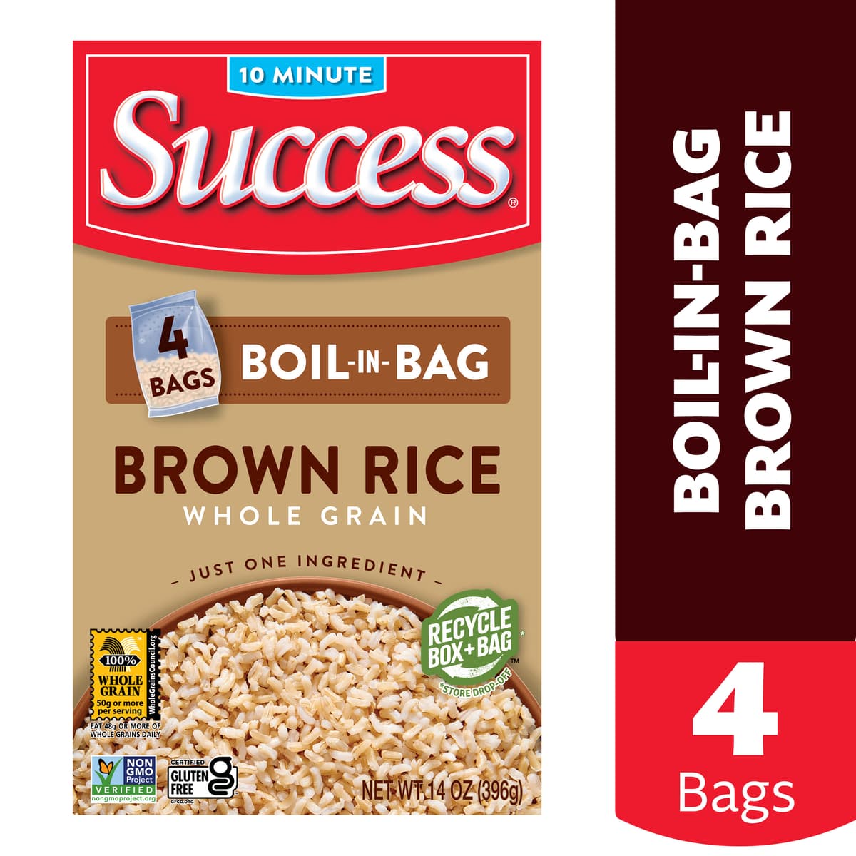 Precooked Boil-In-Bag Whole Grain Brown Rice