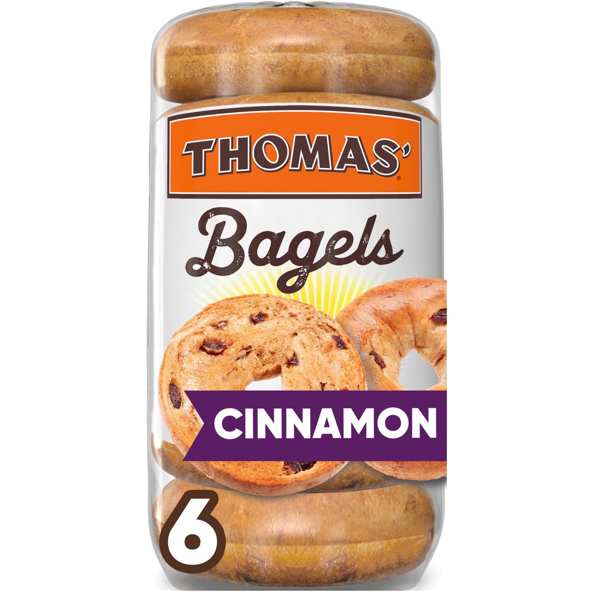 Cinnamon Raisin Pre-Sliced Bagels