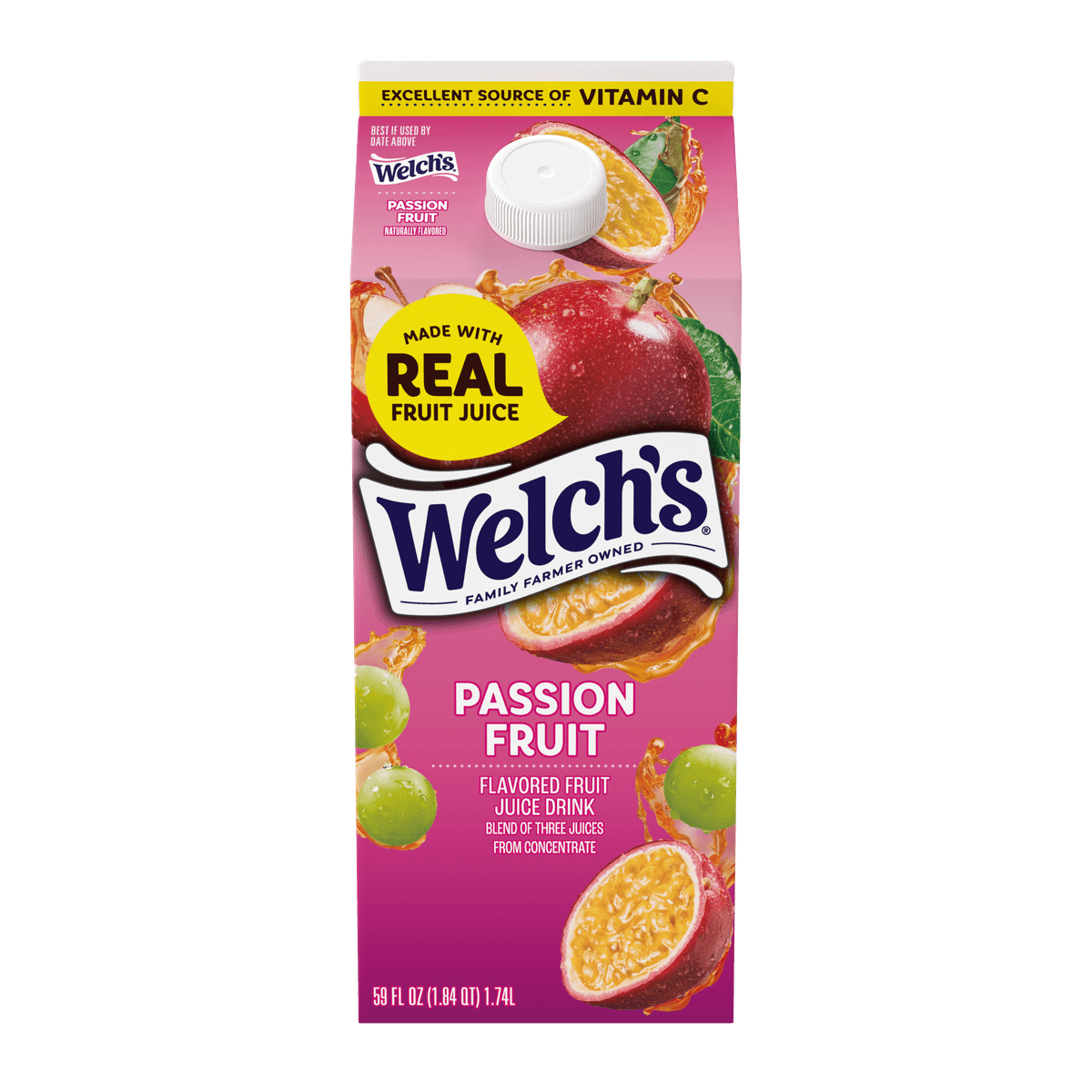 Passion Fruit Flavored Juice Cocktail Blend of Three Juices from Concentrate