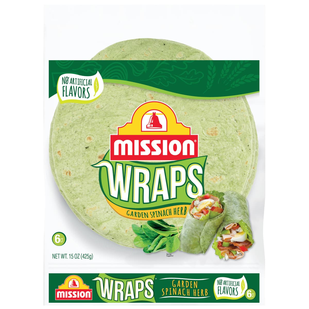 Garden Spinach Herb Wraps