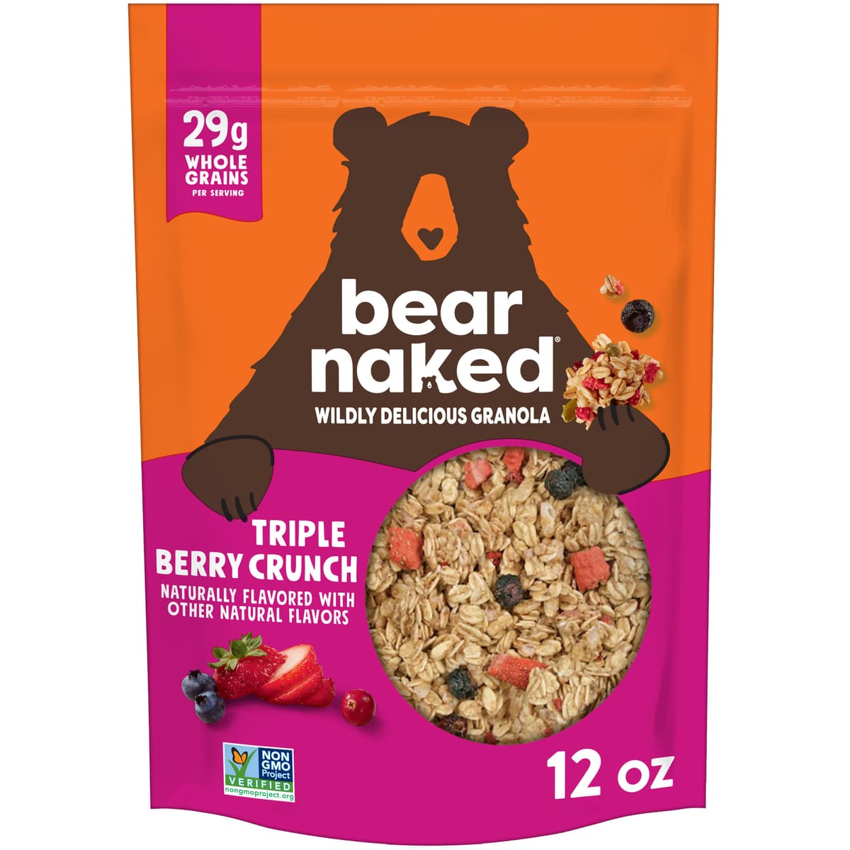 Triple Berry Raspberries, Strawberries, Blueberries Granola
