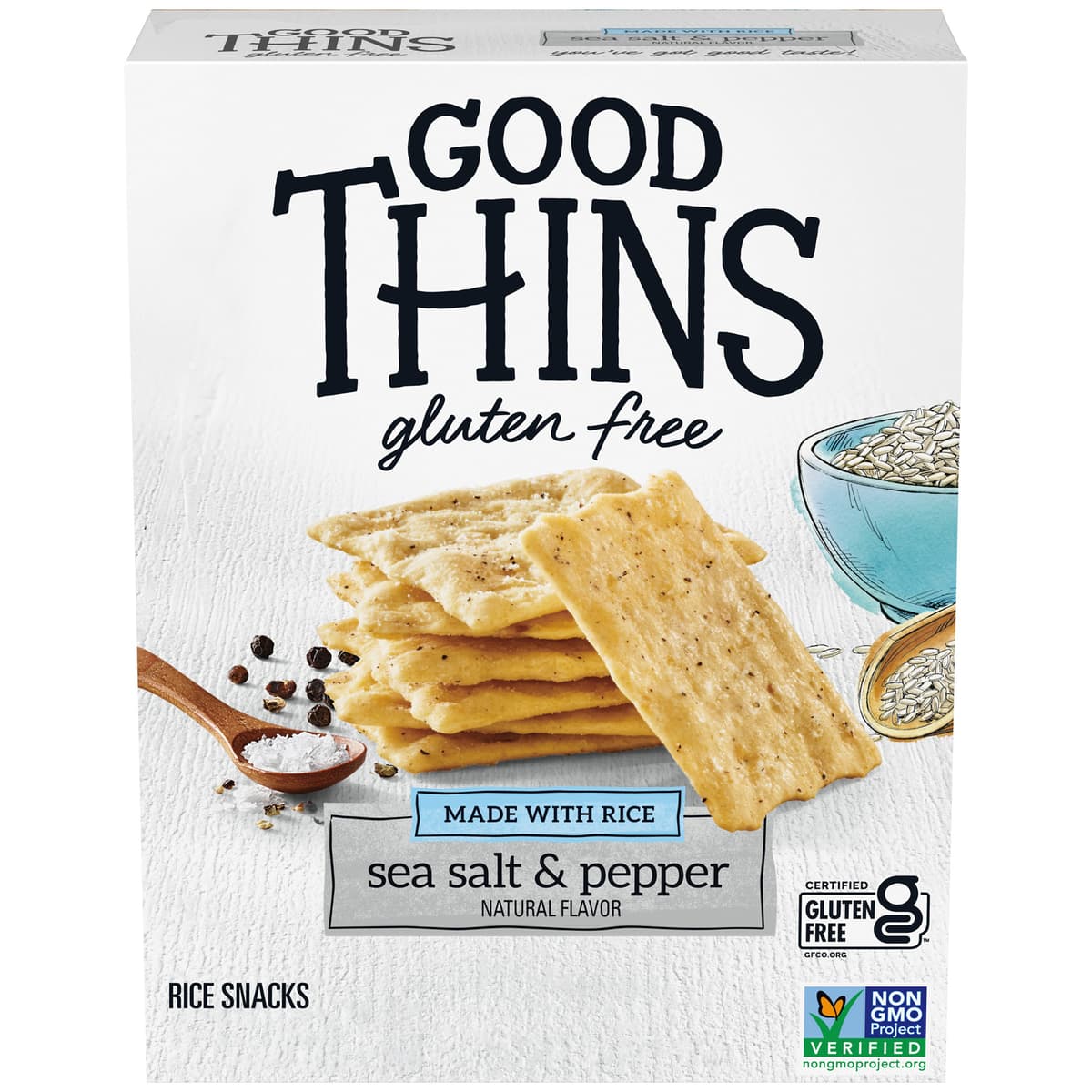 Good Thins Sea Salt & Pepper Brown Rice Snacks