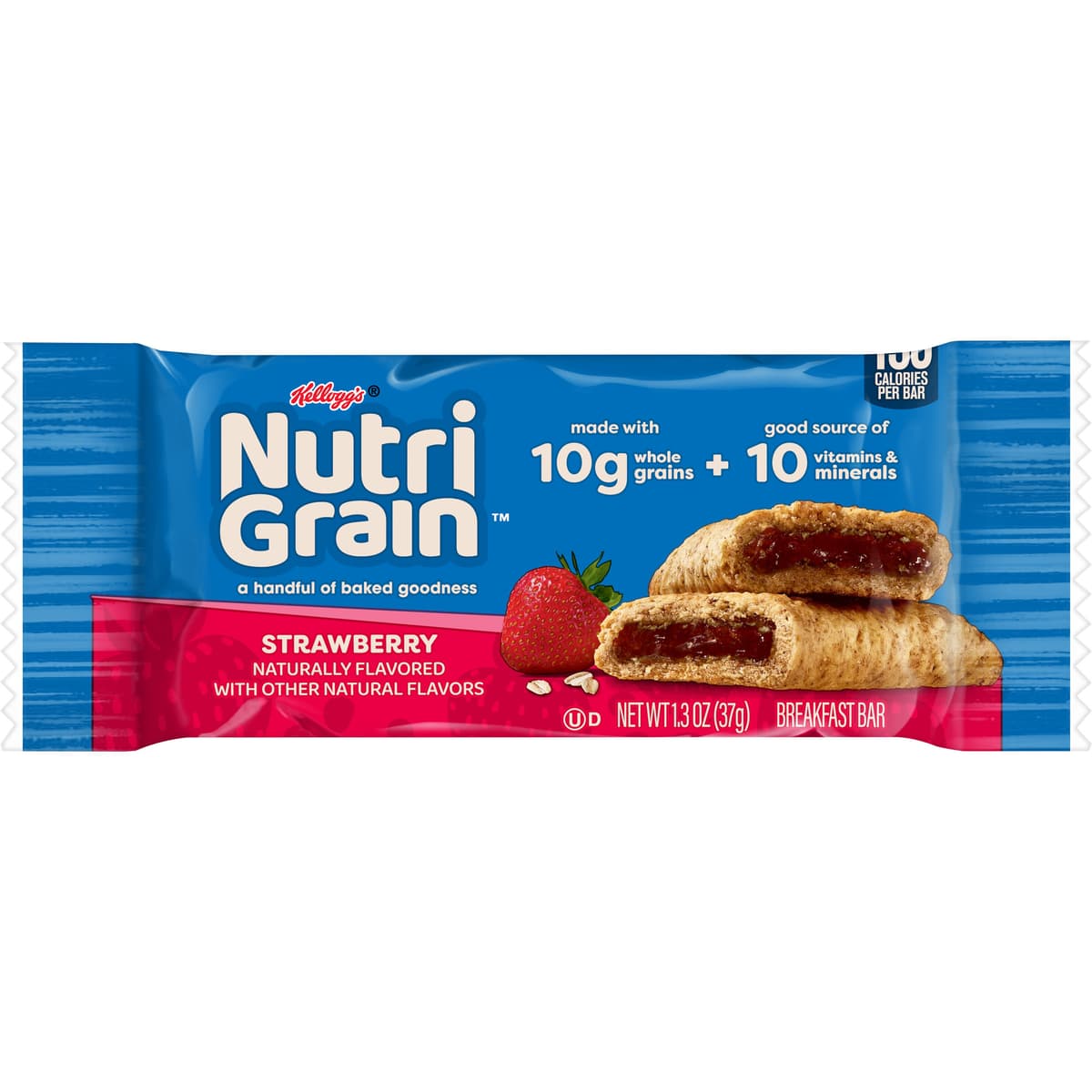 Strawberry Flavored Soft Baked Breakfast Bars
