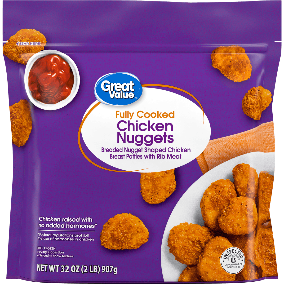 Chicken Nuggets Fully Cooked Breaded Nugget Shaped Chicken Breast Patties With Rib Meat